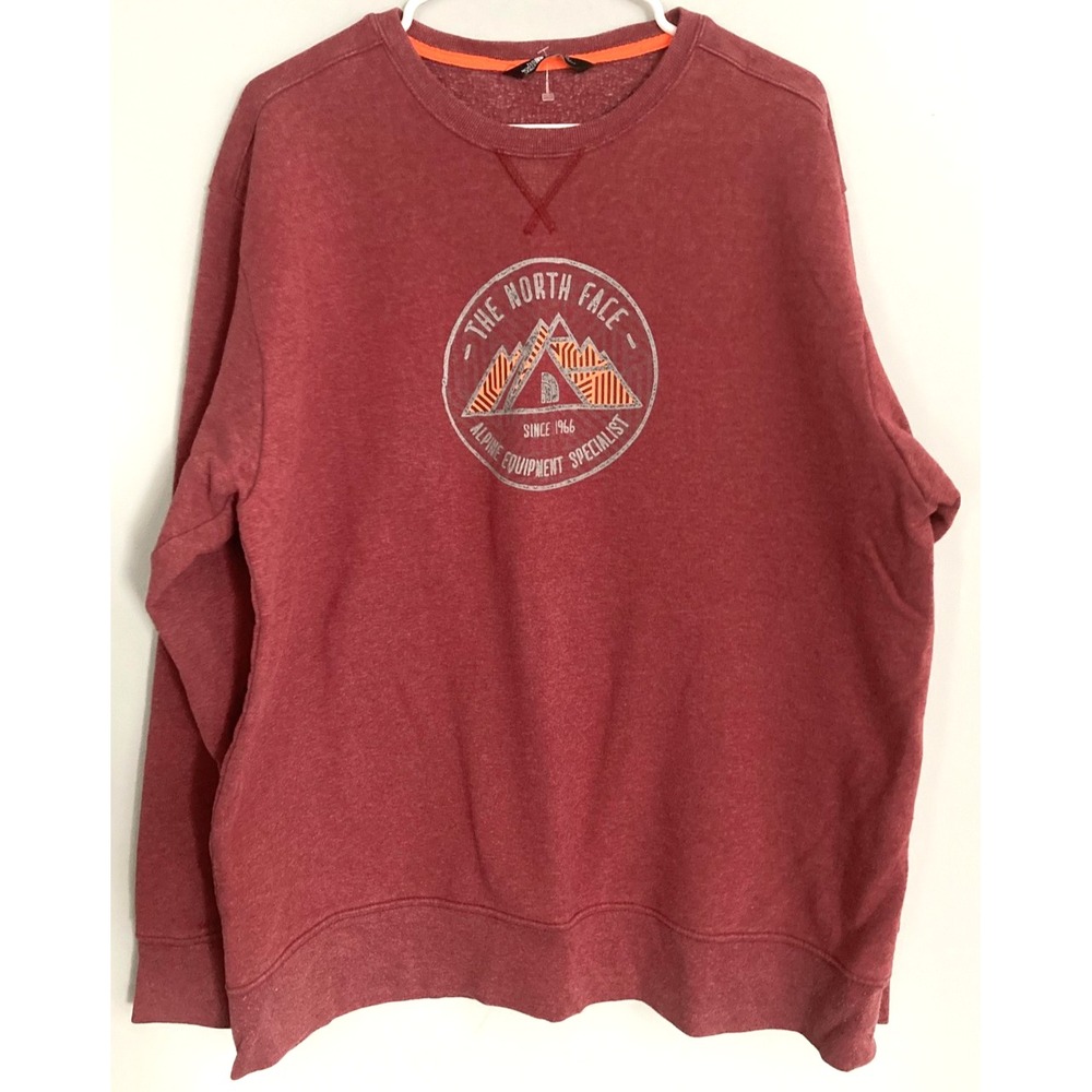 The North Face Sweatshirt Mens XL Crewneck Fleece Alpine Graphic Pullover EUC